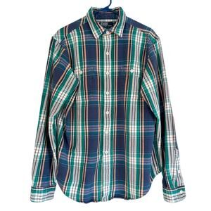 Vintage Polo by Ralph Lauren Mens Flannel Button Up Shirt Plaid Cotton Gorpcore